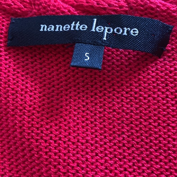 Nanette lepore red knitted cardigan - Picture 5 of 5